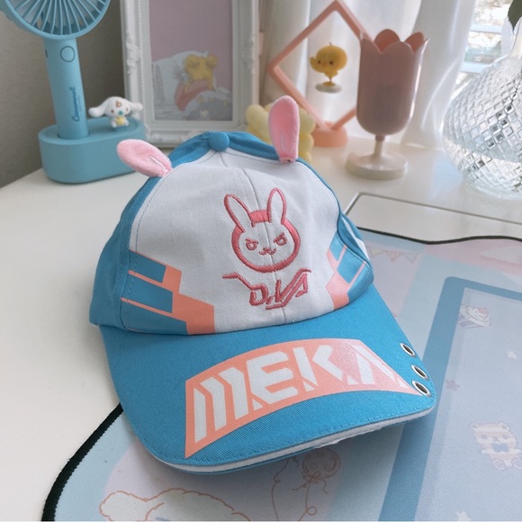 OVERWATCH D.VA Video Game Women Baseball Cap Cosplay - Picture 4 of 10